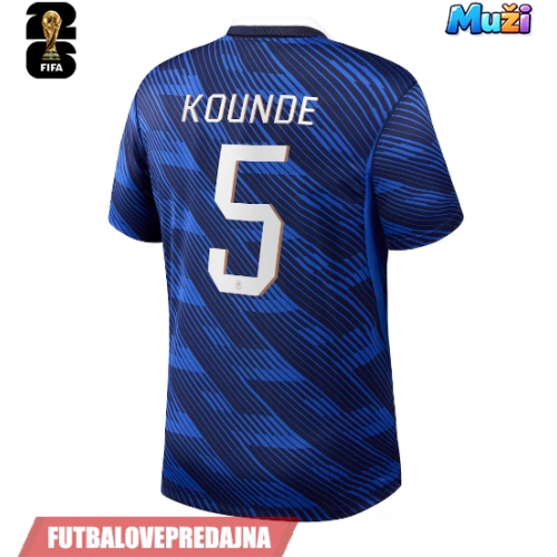 Lacne Muži Futbalové dres Francúzsko Jules Kounde #5 MS 2026 Krátky Rukáv - Domáci